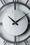 Wallity Reloj de pared decorativo en Negro y Plata
